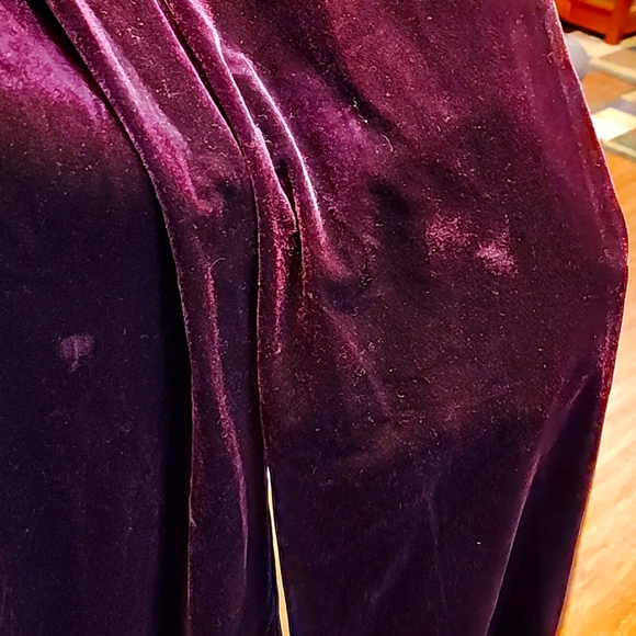 Purple Velvet flair pants - Picture 3 of 5